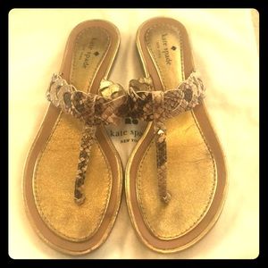 Kate Spade Neutral Snake Print Sandals